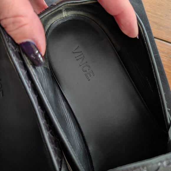 VINCE Berlin Python Embossed Slip-On Sneaker LIKE NEW size 10/41.5 - Picture 8 of 9